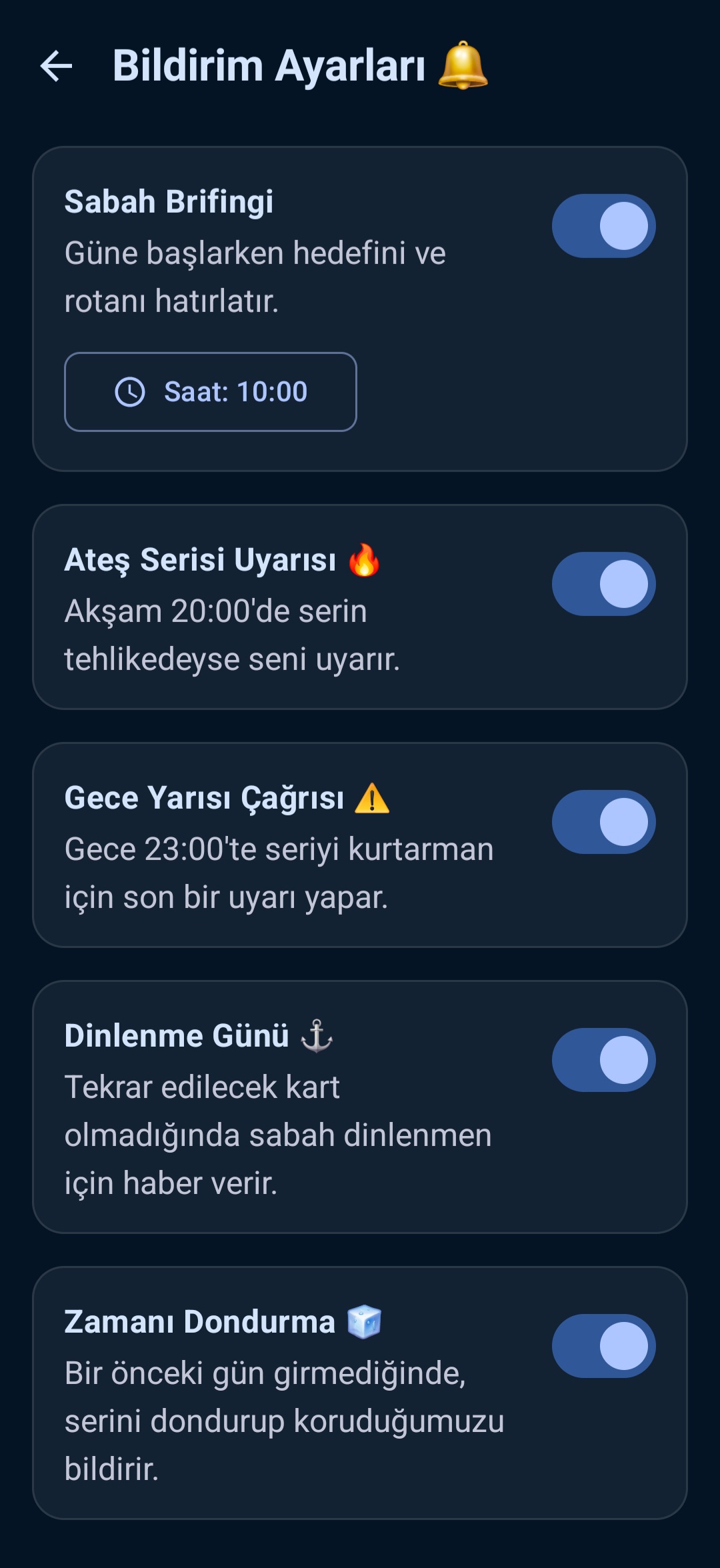 Akıllı Tıbbi Bildirim Ayarları